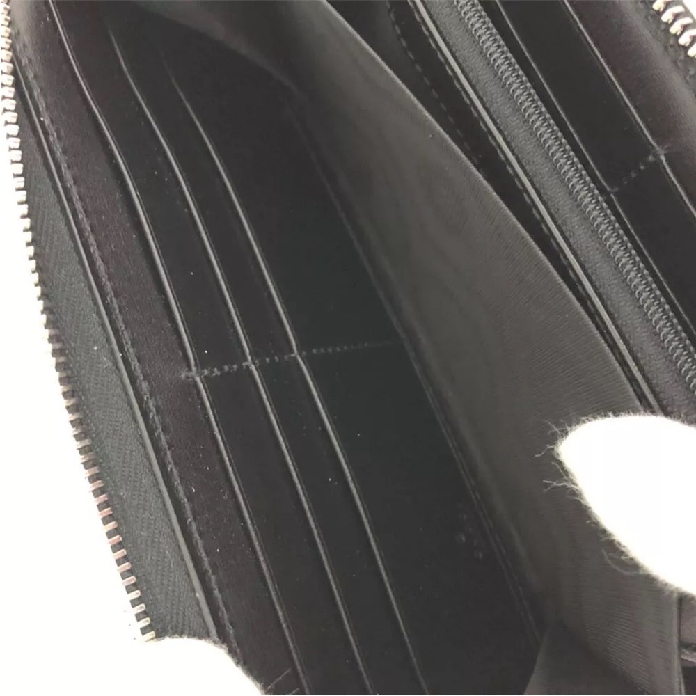 AUTH GUCCI GG Marmont Leather Zip Around Long Wallet Black - Picture 7 of 8